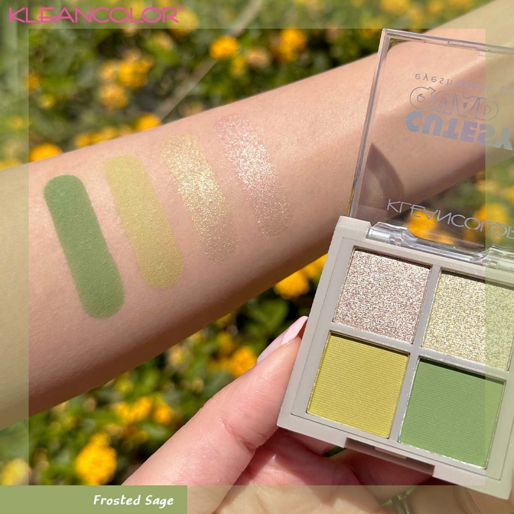 ⭐4/$15 Kleancolor Cutesy Quad Eyeshadow Palette Frosted Sage